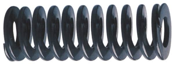 Associated Spring Raymond - 2" Hole Diam, 1" Rod Diam, 8" Free Length, Gold Die Spring - 1752 Lb Max Deflection, 2.4" Max Deflection, Heavy Duty, Chromium Alloy Steel - Exact Tooling