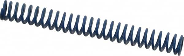 Associated Spring Raymond - 3/8" Hole Diam, 3/16" Rod Diam, 3" Free Length, Blue Die Spring - 31.5 Lb Max Deflection, 1.5" Max Deflection, Medium Duty, Chromium Alloy Steel - Exact Tooling
