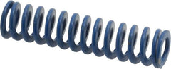 Associated Spring Raymond - 1/2" Hole Diam, 9/32" Rod Diam, 2" Free Length, Blue Die Spring - 55 Lb Max Deflection, 1" Max Deflection, Medium Duty, Chromium Alloy Steel - Exact Tooling