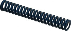 Associated Spring Raymond - 1/2" Hole Diam, 9/32" Rod Diam, 3" Free Length, Blue Die Spring - 52.5 Lb Max Deflection, 1.5" Max Deflection, Medium Duty, Chromium Alloy Steel - Exact Tooling