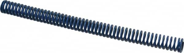 Associated Spring Raymond - 1/2" Hole Diam, 9/32" Rod Diam, 6-1/2" Free Length, Blue Die Spring - 45.5 Lb Max Deflection, 3.25" Max Deflection, Medium Duty, Chromium Alloy Steel - Exact Tooling