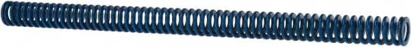 Associated Spring Raymond - 1/2" Hole Diam, 9/32" Rod Diam, 7-1/2" Free Length, Blue Die Spring - 45 Lb Max Deflection, 3.75" Max Deflection, Medium Duty, Chromium Alloy Steel - Exact Tooling