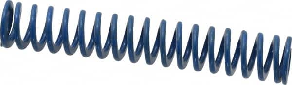 Associated Spring Raymond - 5/8" Hole Diam, 11/32" Rod Diam, 3-1/2" Free Length, Blue Die Spring - 84 Lb Max Deflection, 1.75" Max Deflection, Medium Duty, Chromium Alloy Steel - Exact Tooling