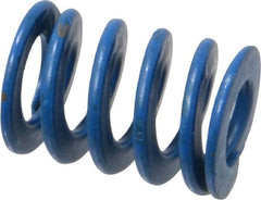 Associated Spring Raymond - 3/4" Hole Diam, 3/8" Rod Diam, 1" Free Length, Blue Die Spring - 156 Lb Max Deflection, 0.5" Max Deflection, Medium Duty, Chromium Alloy Steel - Exact Tooling