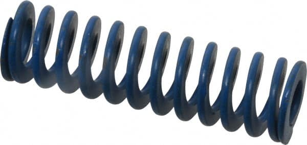 Associated Spring Raymond - 3/4" Hole Diam, 3/8" Rod Diam, 2-1/2" Free Length, Blue Die Spring - 150 Lb Max Deflection, 1.25" Max Deflection, Medium Duty, Chromium Alloy Steel - Exact Tooling