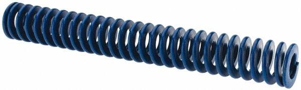 Associated Spring Raymond - 3/4" Hole Diam, 3/8" Rod Diam, 5-1/2" Free Length, Blue Die Spring - 151.3 Lb Max Deflection, 2.75" Max Deflection, Medium Duty, Chromium Alloy Steel - Exact Tooling