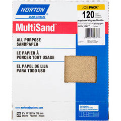 11″ × 9″ Multisand Paper Sheet 120 Grit Medium Aluminum Oxide - Exact Tooling