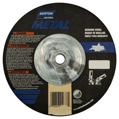 ‎7″ × 1/8″ × 5/8″-11 Norton Metal Non-Woven Depressed Center Wheel Type 27 Aluminum Oxide - Exact Tooling