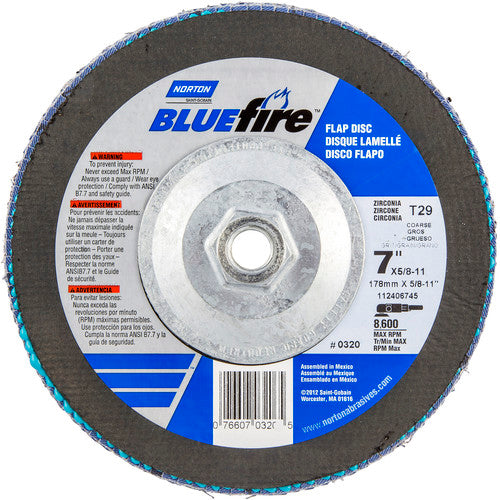 7″ × 1/4″ × 5/8″ 20X High Performance Flap Disc Type 29 80 Grit - Exact Tooling