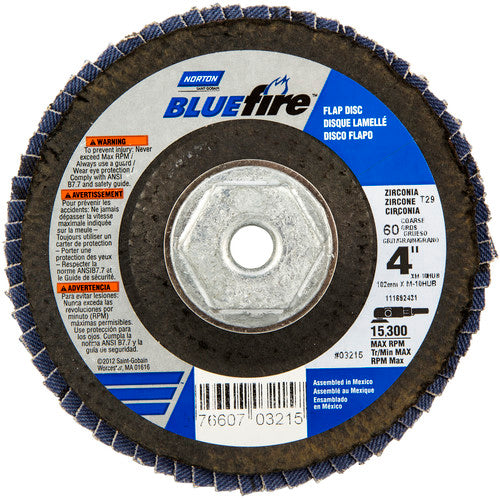 4″ × 1/4″ × 5/8″ 20X High Performance Flap Disc Type 29 60 Grit - Exact Tooling