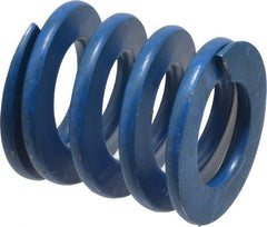 Associated Spring Raymond - 1" Hole Diam, 1/2" Rod Diam, 1" Free Length, Blue Die Spring - 275 Lb Max Deflection, 0.5" Max Deflection, Medium Duty, Chromium Alloy Steel - Exact Tooling
