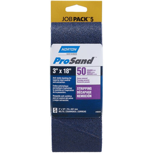 3″ × 18″ 3X High Performance Portable Belt 50 Grit Zirconia Alumina - Exact Tooling