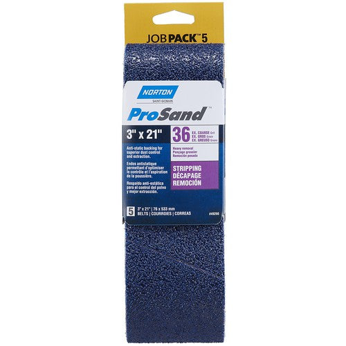 3″ × 21″ NorZon R811 Portable Belt 36 Grit Zirconia Alumina - Exact Tooling