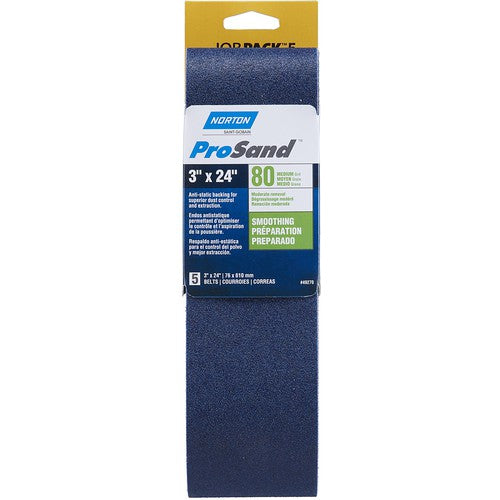 3″ × 24″ NorZon R811 Portable Belt 80 Grit Zirconia Alumina - Exact Tooling