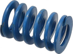 Associated Spring Raymond - 1" Hole Diam, 1/2" Rod Diam, 1-1/2" Free Length, Blue Die Spring - 262.5 Lb Max Deflection, 0.75" Max Deflection, Medium Duty, Chromium Alloy Steel - Exact Tooling