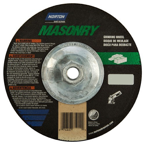 ‎7″ × 1/4″ × 5/8″-11 Non-Woven Depressed Center Wheel Type 27 24 Grit Silicon Carbide - Exact Tooling