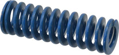 Associated Spring Raymond - 1" Hole Diam, 1/2" Rod Diam, 3" Free Length, Blue Die Spring - 247.5 Lb Max Deflection, 1.5" Max Deflection, Medium Duty, Chromium Alloy Steel - Exact Tooling