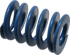 Associated Spring Raymond - 1-1/4" Hole Diam, 5/8" Rod Diam, 1-3/4" Free Length, Blue Die Spring - 371 Lb Max Deflection, 0.88" Max Deflection, Medium Duty, Chromium Alloy Steel - Exact Tooling