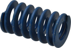 Associated Spring Raymond - 1-1/2" Hole Diam, 3/4" Rod Diam, 2-1/2" Free Length, Blue Die Spring - 562.5 Lb Max Deflection, 1.25" Max Deflection, Medium Duty, Chromium Alloy Steel - Exact Tooling
