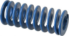 Associated Spring Raymond - 1-1/2" Hole Diam, 3/4" Rod Diam, 3-1/2" Free Length, Blue Die Spring - 525 Lb Max Deflection, 1.75" Max Deflection, Medium Duty, Chromium Alloy Steel - Exact Tooling