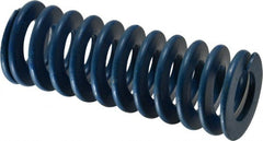 Associated Spring Raymond - 1-1/2" Hole Diam, 3/4" Rod Diam, 4" Free Length, Blue Die Spring - 540 Lb Max Deflection, 2" Max Deflection, Medium Duty, Chromium Alloy Steel - Exact Tooling