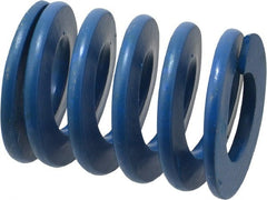 Associated Spring Raymond - 2" Hole Diam, 1" Rod Diam, 2-1/2" Free Length, Blue Die Spring - 1250 Lb Max Deflection, 1.25" Max Deflection, Medium Duty, Chromium Alloy Steel - Exact Tooling