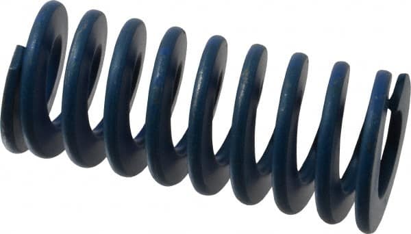 Associated Spring Raymond - 2" Hole Diam, 1" Rod Diam, 4-1/2" Free Length, Blue Die Spring - 1192.5 Lb Max Deflection, 2.25" Max Deflection, Medium Duty, Chromium Alloy Steel - Exact Tooling