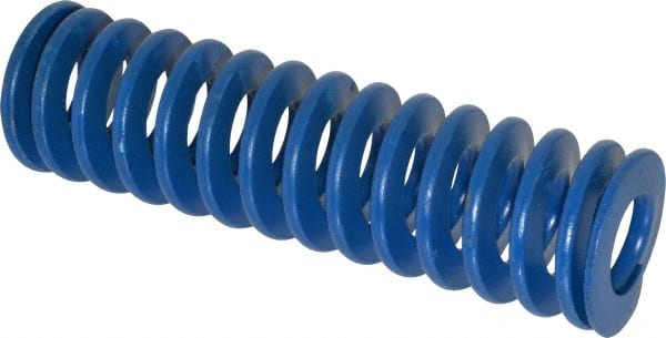 Associated Spring Raymond - 2" Hole Diam, 1" Rod Diam, 7" Free Length, Blue Die Spring - 1092 Lb Max Deflection, 3.5" Max Deflection, Medium Duty, Chromium Alloy Steel - Exact Tooling
