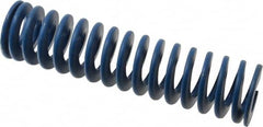 Associated Spring Raymond - 2" Hole Diam, 1" Rod Diam, 8" Free Length, Blue Die Spring - 1140 Lb Max Deflection, 4" Max Deflection, Medium Duty, Chromium Alloy Steel - Exact Tooling