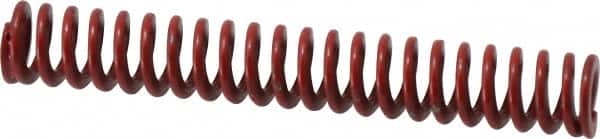 Associated Spring Raymond - 3/8" Hole Diam, 3/16" Rod Diam, 2-1/2" Free Length, Red Die Spring - 38.9 Lb Max Deflection, 0.93" Max Deflection, Medium Heavy Duty, Chromium Alloy Steel - Exact Tooling