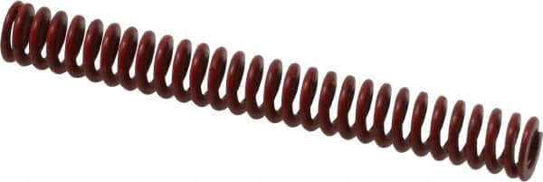 Associated Spring Raymond - 3/8" Hole Diam, 3/16" Rod Diam, 3" Free Length, Red Die Spring - 33.3 Lb Max Deflection, 1.11" Max Deflection, Medium Heavy Duty, Chromium Alloy Steel - Exact Tooling