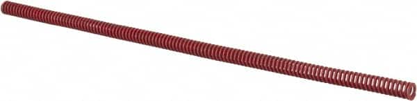 Associated Spring Raymond - 3/8" Hole Diam, 3/16" Rod Diam, 12" Free Length, Red Die Spring - 40 Lb Max Deflection, 4.44" Max Deflection, Medium Heavy Duty, Chromium Alloy Steel - Exact Tooling
