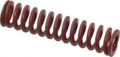 Associated Spring Raymond - 1/2" Hole Diam, 9/32" Rod Diam, 2" Free Length, Red Die Spring - 55.5 Lb Max Deflection, 0.74" Max Deflection, Medium Heavy Duty, Chromium Alloy Steel - Exact Tooling