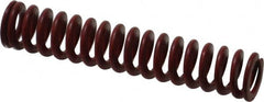 Associated Spring Raymond - 1/2" Hole Diam, 9/32" Rod Diam, 2-1/2" Free Length, Red Die Spring - 55.5 Lb Max Deflection, 0.93" Max Deflection, Medium Heavy Duty, Chromium Alloy Steel - Exact Tooling