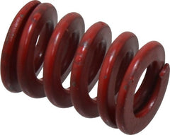 Associated Spring Raymond - 3/4" Hole Diam, 3/8" Rod Diam, 1" Free Length, Red Die Spring - 185 Lb Max Deflection, 0.37" Max Deflection, Medium Heavy Duty, Chromium Alloy Steel - Exact Tooling