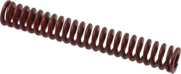Associated Spring Raymond - 3/4" Hole Diam, 3/8" Rod Diam, 5" Free Length, Red Die Spring - 166.5 Lb Max Deflection, 1.85" Max Deflection, Medium Heavy Duty, Chromium Alloy Steel - Exact Tooling