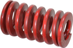 Associated Spring Raymond - 1" Hole Diam, 1/2" Rod Diam, 1-3/4" Free Length, Red Die Spring - 284.9 Lb Max Deflection, 0.65" Max Deflection, Medium Heavy Duty, Chromium Alloy Steel - Exact Tooling