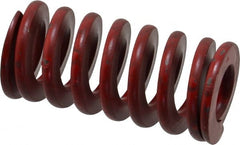 Associated Spring Raymond - 1" Hole Diam, 1/2" Rod Diam, 2" Free Length, Red Die Spring - 296 Lb Max Deflection, 0.74" Max Deflection, Medium Heavy Duty, Chromium Alloy Steel - Exact Tooling