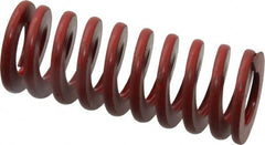 Associated Spring Raymond - 1" Hole Diam, 1/2" Rod Diam, 2-1/2" Free Length, Red Die Spring - 286.8 Lb Max Deflection, 0.93" Max Deflection, Medium Heavy Duty, Chromium Alloy Steel - Exact Tooling