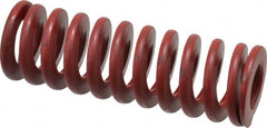 Associated Spring Raymond - 1" Hole Diam, 1/2" Rod Diam, 3" Free Length, Red Die Spring - 277.5 Lb Max Deflection, 1.11" Max Deflection, Medium Heavy Duty, Chromium Alloy Steel - Exact Tooling