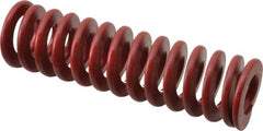 Associated Spring Raymond - 1" Hole Diam, 1/2" Rod Diam, 3-1/2" Free Length, Red Die Spring - 279.7 Lb Max Deflection, 1.3" Max Deflection, Medium Heavy Duty, Chromium Alloy Steel - Exact Tooling