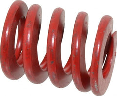 Associated Spring Raymond - 1-1/4" Hole Diam, 5/8" Rod Diam, 1-1/2" Free Length, Red Die Spring - 634.9 Lb Max Deflection, 0.56" Max Deflection, Medium Heavy Duty, Chromium Alloy Steel - Exact Tooling