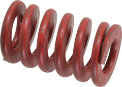Associated Spring Raymond - 1-1/4" Hole Diam, 5/8" Rod Diam, 2" Free Length, Red Die Spring - 639.4 Lb Max Deflection, 0.74" Max Deflection, Medium Heavy Duty, Chromium Alloy Steel - Exact Tooling