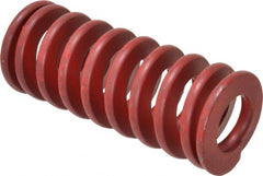 Associated Spring Raymond - 1-1/4" Hole Diam, 5/8" Rod Diam, 3" Free Length, Red Die Spring - 568.3 Lb Max Deflection, 1.11" Max Deflection, Medium Heavy Duty, Chromium Alloy Steel - Exact Tooling