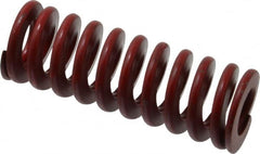 Associated Spring Raymond - 1-1/4" Hole Diam, 5/8" Rod Diam, 3-1/2" Free Length, Red Die Spring - 569.8 Lb Max Deflection, 1.3" Max Deflection, Medium Heavy Duty, Chromium Alloy Steel - Exact Tooling