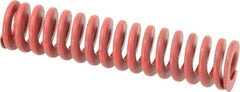 Associated Spring Raymond - 1-1/4" Hole Diam, 5/8" Rod Diam, 5-1/2" Free Length, Red Die Spring - 537.2 Lb Max Deflection, 2.04" Max Deflection, Medium Heavy Duty, Chromium Alloy Steel - Exact Tooling