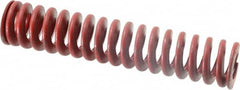Associated Spring Raymond - 1-1/4" Hole Diam, 5/8" Rod Diam, 6" Free Length, Red Die Spring - 555 Lb Max Deflection, 2.22" Max Deflection, Medium Heavy Duty, Chromium Alloy Steel - Exact Tooling
