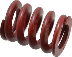 Associated Spring Raymond - 1-1/2" Hole Diam, 3/4" Rod Diam, 2" Free Length, Red Die Spring - 799.2 Lb Max Deflection, 0.74" Max Deflection, Medium Heavy Duty, Chromium Alloy Steel - Exact Tooling