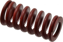 Associated Spring Raymond - 1-1/2" Hole Diam, 3/4" Rod Diam, 3" Free Length, Red Die Spring - 692.6 Lb Max Deflection, 1.11" Max Deflection, Medium Heavy Duty, Chromium Alloy Steel - Exact Tooling