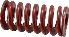 Associated Spring Raymond - 2" Hole Diam, 1" Rod Diam, 4" Free Length, Red Die Spring - 982.7 Lb Max Deflection, 1.48" Max Deflection, Medium Heavy Duty, Chromium Alloy Steel - Exact Tooling